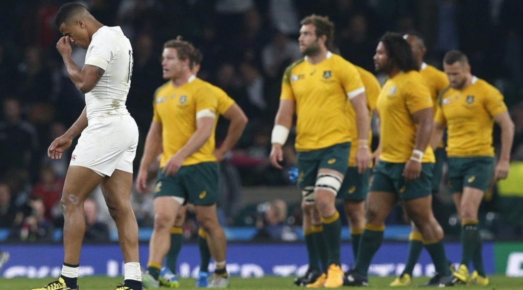 Rugby World Cup: Hosts England knocked out after defeat to Australia