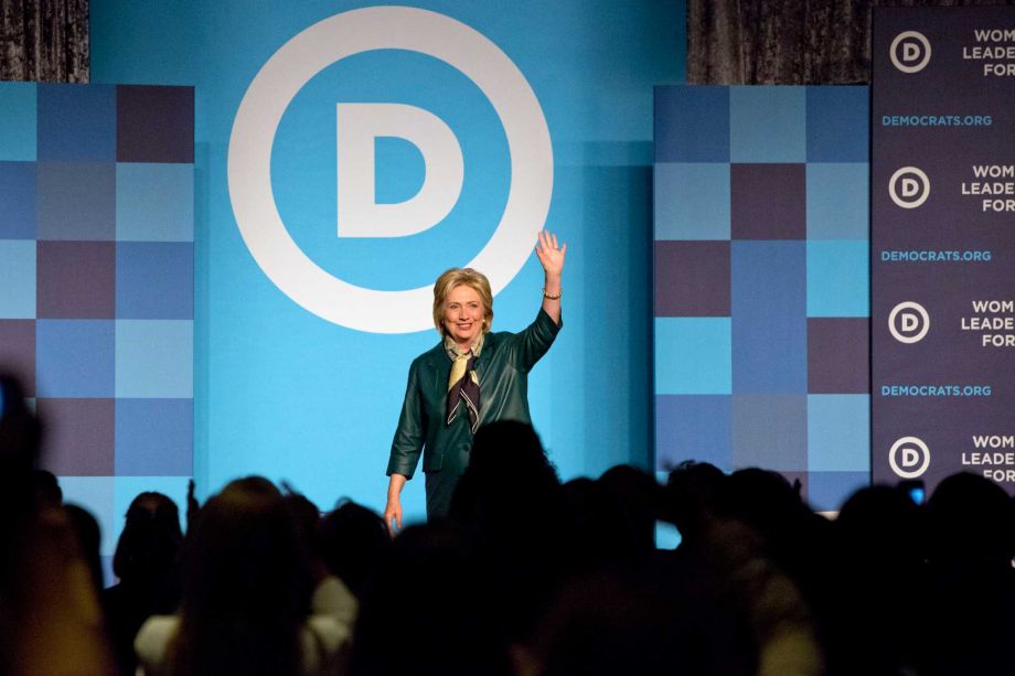 Democratic presidential candidate former Secretary of State Hillary Rodham Clinton waves after speaking to the Democratic National Committee 22nd Annual Women's Leadership Forum National Issues Conference in Washington Friday Oct. 23 2015