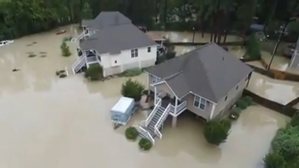 Drone footage south carolina flooding