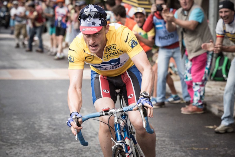 Ben Foster as Lance Armstrong in The Program.         Courtesy of Working Title Films