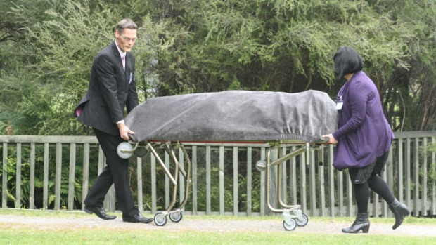 A body is removed from a hotpool in Kuirau Park Rotorua