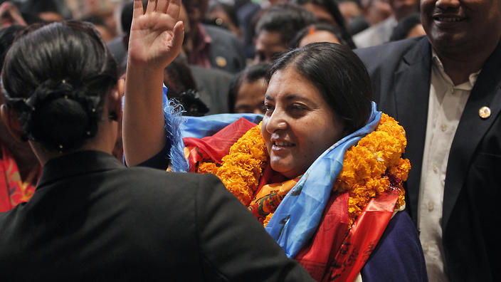 Bidhya Bhandari the first woman President of Nepal