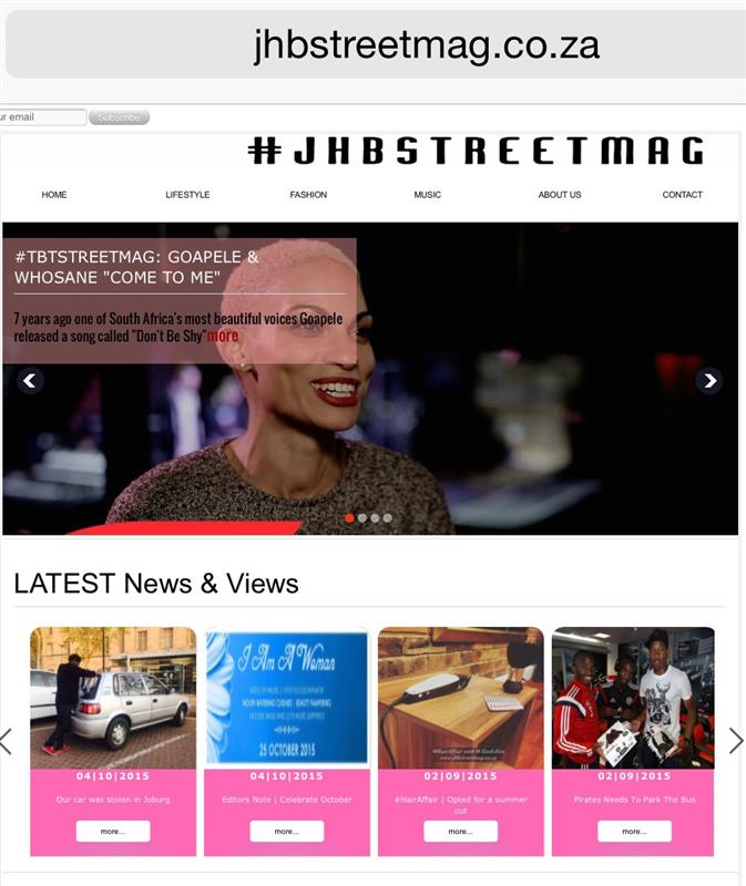 News Article Image for 'JHB Street Mag turns pink for October&#39