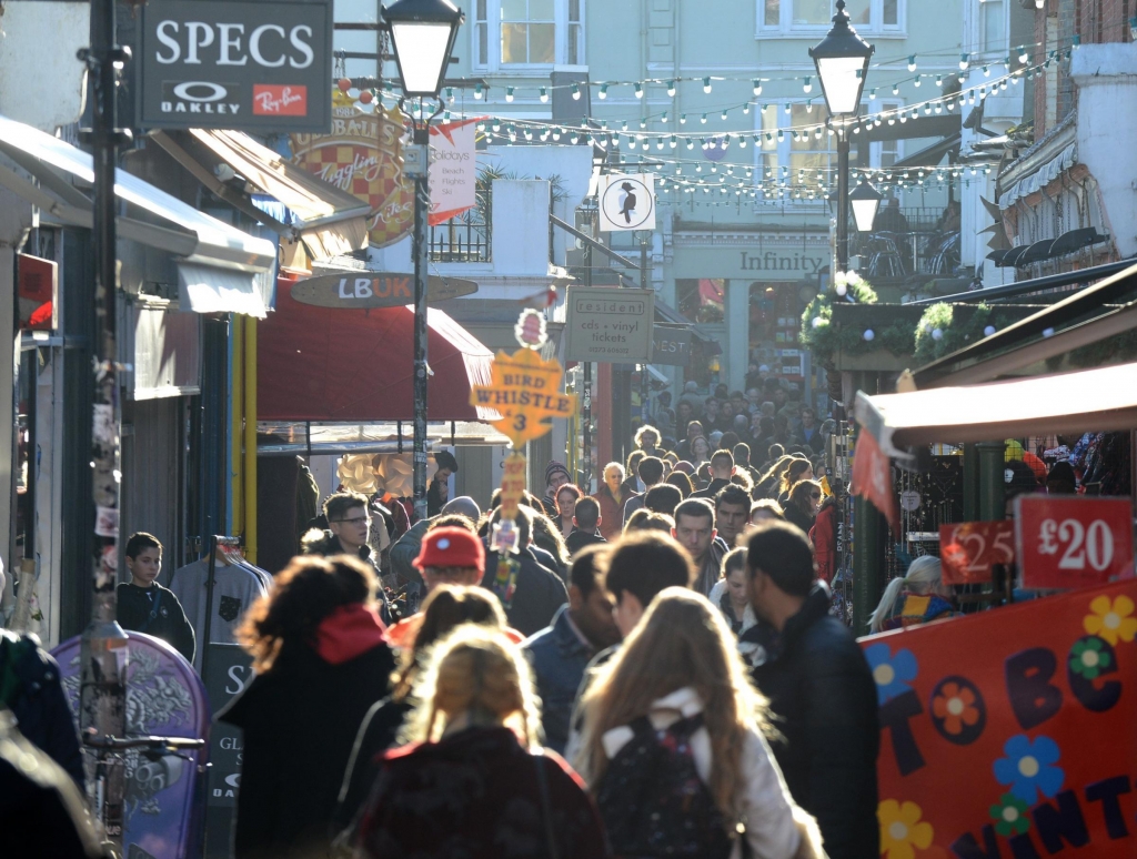 Brighton is one of the shopping hotspots in the South East