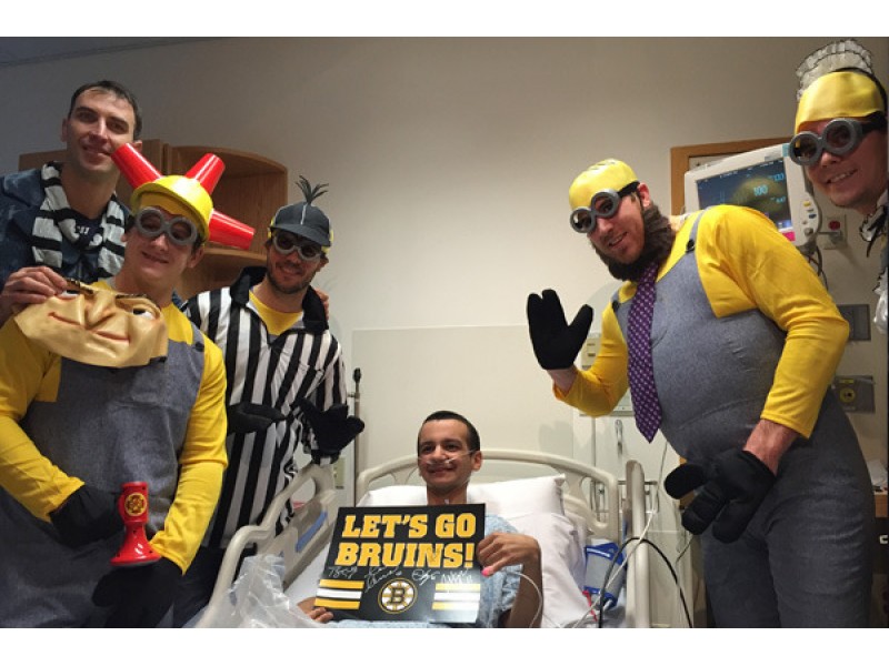 Bruins Spread Halloween Cheer Throughout Boston Children's Hospital