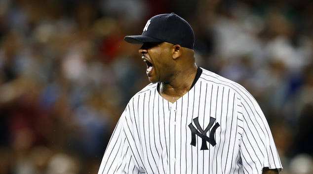 CC Sabathia often shows emotion on the mound