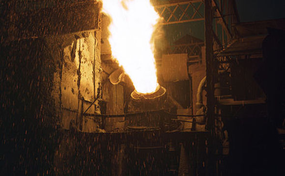 Production scene in a steel mill