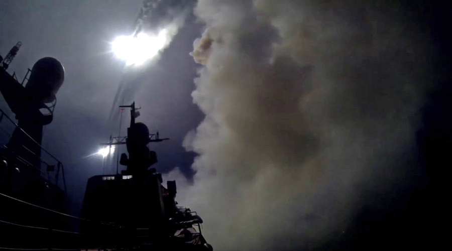 Caspian Flotilla ships have launched 26 cruise missiles at Islamic State facilities at Islamic State positions in Syria