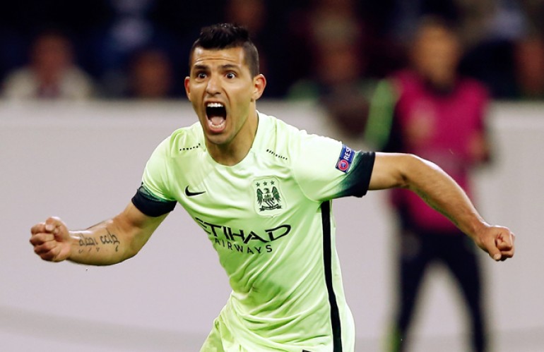 Aguero’s last-gasp penalty earns win for City at Gladbach