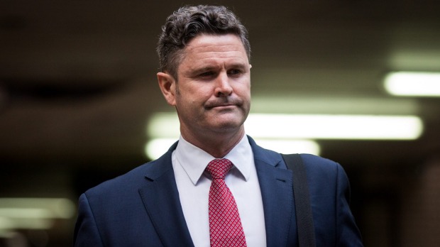 Chris Cairns leaves Southwark Crown Court in London on Wednesday