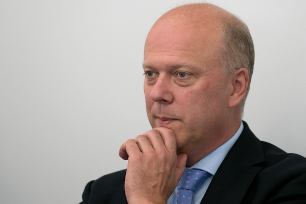 Chris Grayling at the Conservative party conference