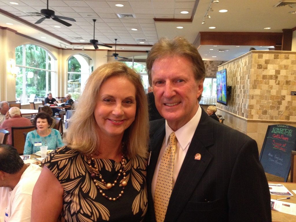 Christine and Paul Spain at a Palm Beach County Tea Party meeting in Jupiter on Monday night