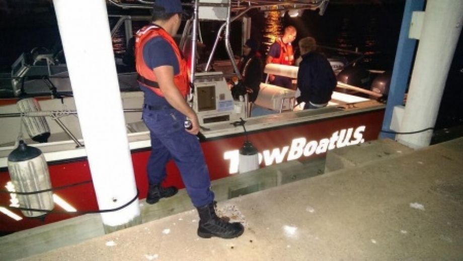 Coast Guard authorities hauled to the Galveston Yacht Club after it became disabled for trying to help two people who had themselves gotten stuck near the Texas City Dyke