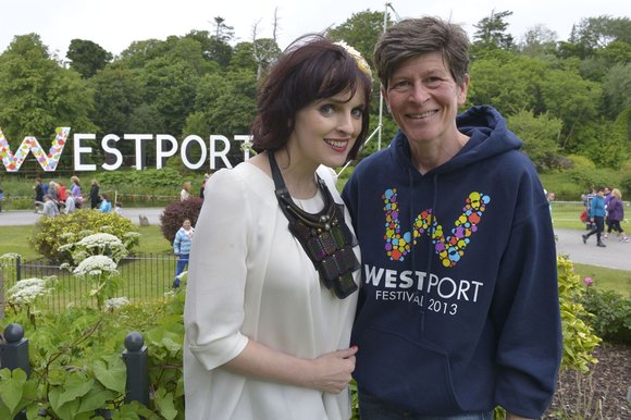 Artist Julie Feeney and Sheelyn Browne at Westport House and Country Gardens