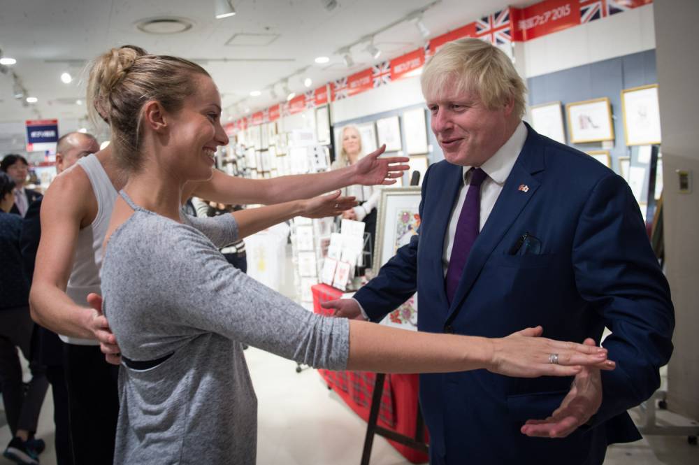 Just Boris Johnson doing the waltz in Japan