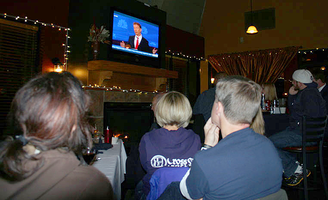 Watching Young Republicans watching the Republican presidential debate