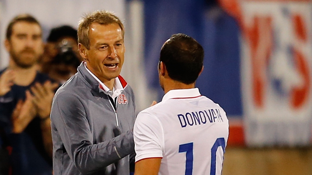 Jurgen Klinsmann Landon Donovan USA 10102014