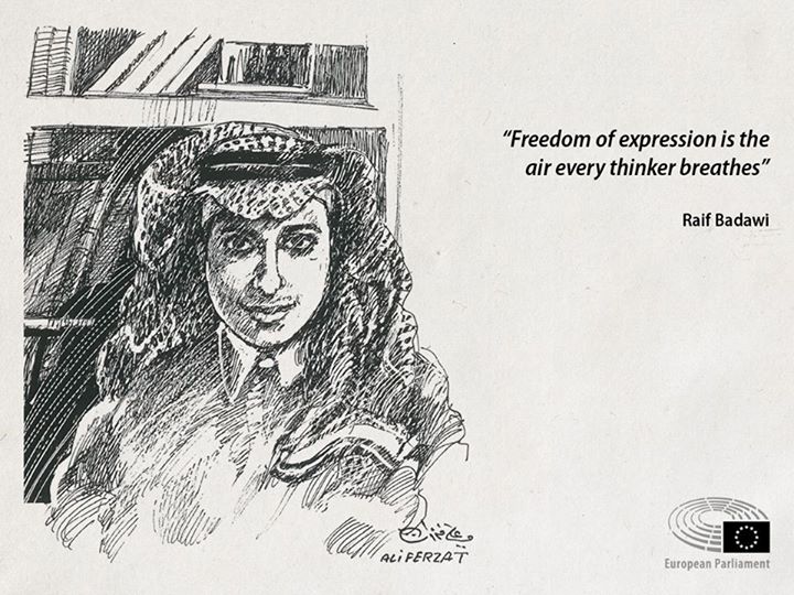 Saudi blogger Raif Badawi awarded with European Parliament's Sakharov Prize