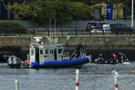 New York City police officers on Sunday found in the Harlem River a gun suspected in an officer’s killing