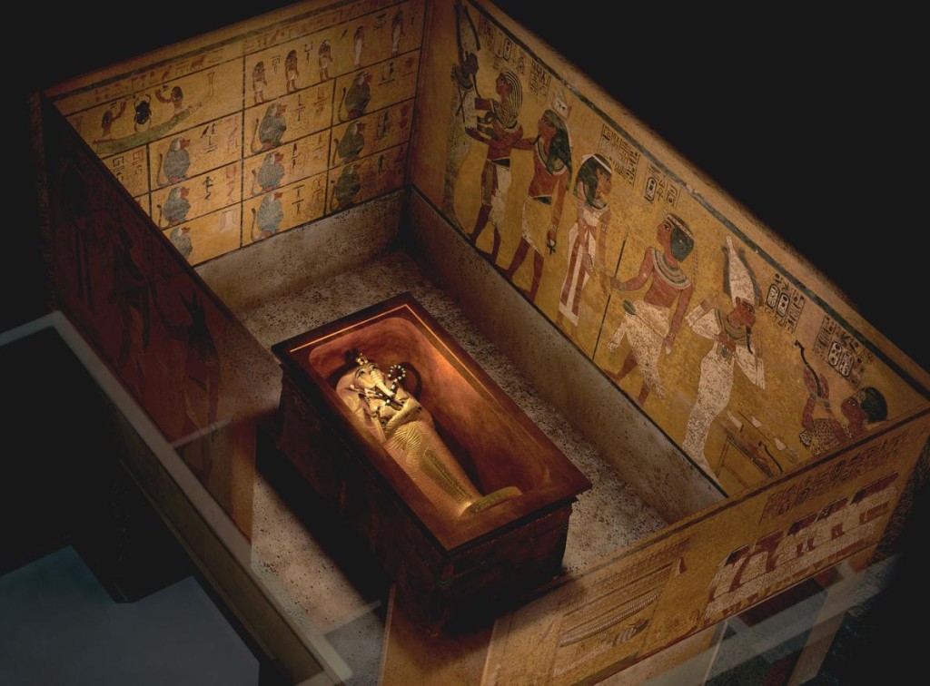 An elevated view of King Tut's tomb