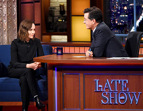 Ellen Page appeared on The Late Show with Stephen Colbert