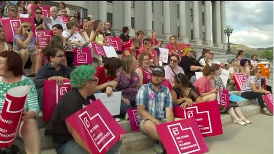 FILE A rally at the Utah State Capitol in August supporting Planned Parenthood