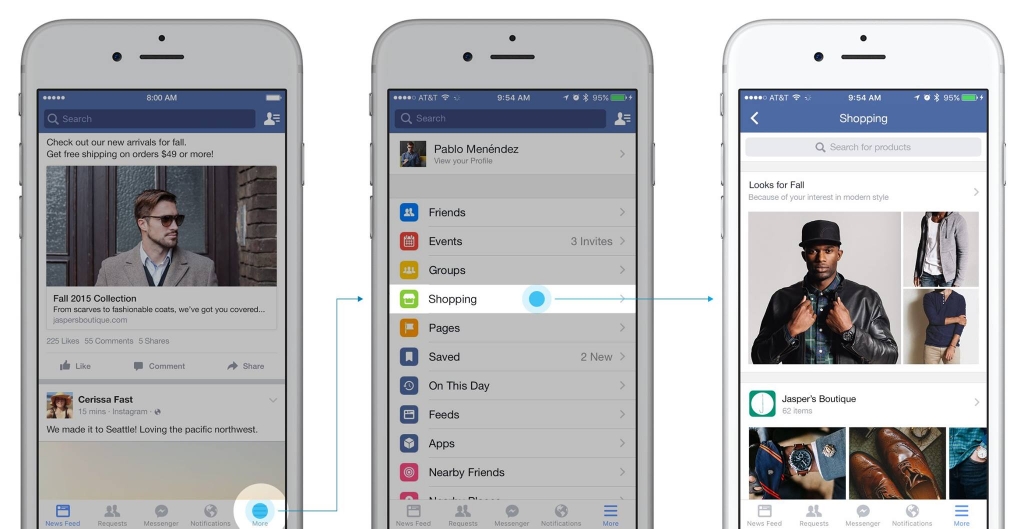 Facebook Tests A Dedicated Shopping Feed