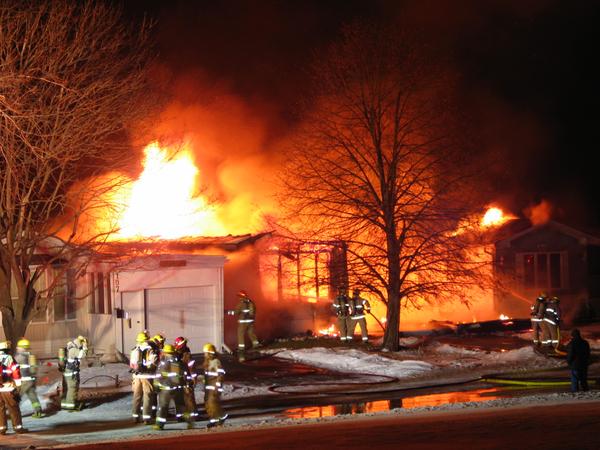 Fire at Martin Grove Trailer Park in St. Jacobs