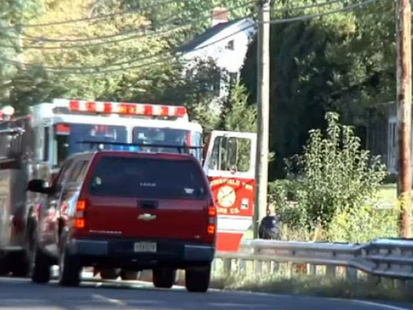 Officials said the accident happened about 2:30 p.m. Sunday on Saylors Pond Road in Jobstown Springfield Township