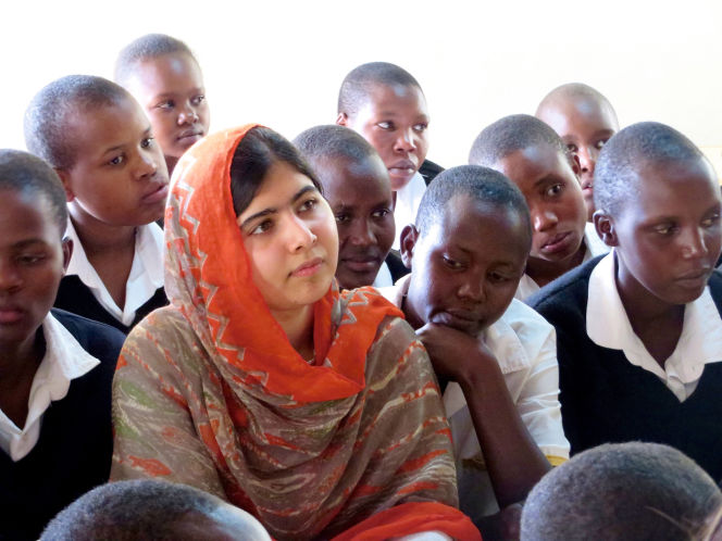 Malala Yousafzai at the Kisaruni Girls School