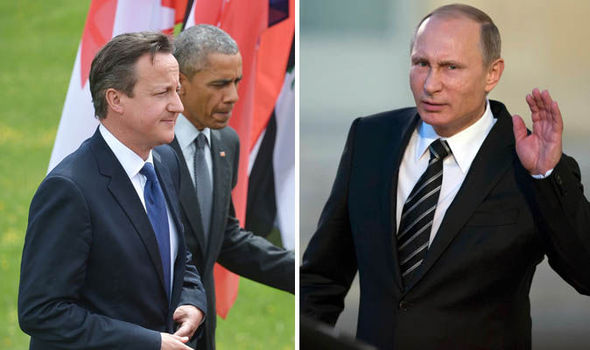 Obama Cameron and Putin