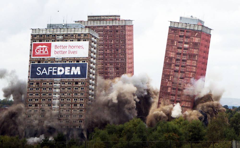 Flats in Glasgow are demolished but they're just as hard as the city's people