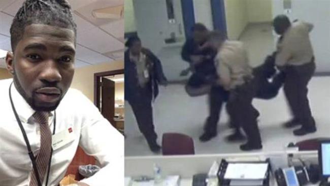 Footage released showing Matthew Ajibade’s struggle with police officers who were punching and kicking Ajibade before his death