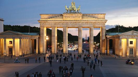 The Brandenburg Gate in Berlin Germany