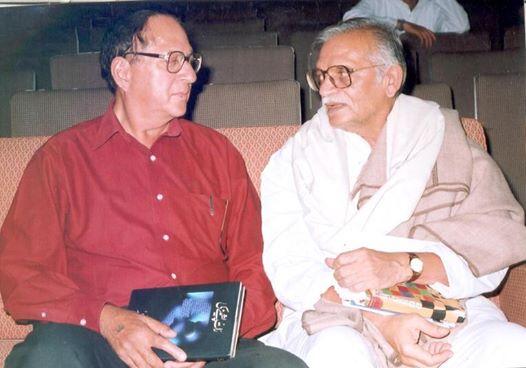 Ghulam Nabi Khyal with Gulzar (courtesy Facebook page