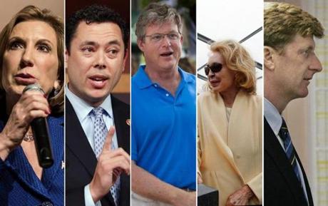 From left Carly Fiorina Jason Chaffetz Ted Kennedy Jr. Joan Kennedy and Patrick Kennedy