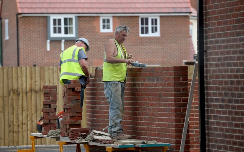 Growth was held back by falling construction figures