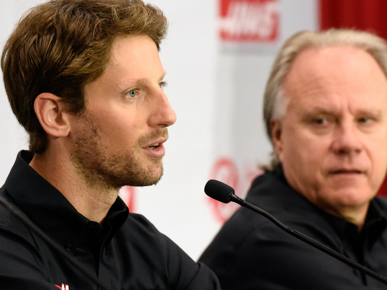 Gene Haas keeps a close eye on his new driver