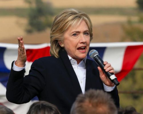 Democratic presidential candidate Hillary Rodham Clinton speaks Wednesday