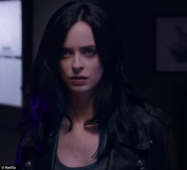 Her grand debut Krysten Ritter's face as Marvel antihero Jessica Jones is shown for the first time in a new trailer released Thursday