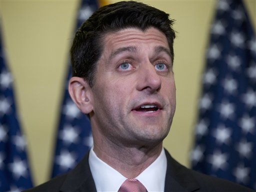 Rep. Paul Ryan R-Wis. speaks to during a news conference on Capitol Hill in Washington Wednesday Oct. 28 2015 after a Special GOP Leadership Election. Republicans in the House of Representatives have nominated Ryan to become the chamber's next