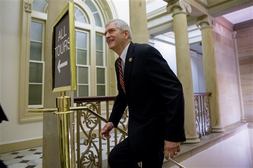 Rep. Daniel Webster R-Fla. leaves a House Republican special leadership election meeting on Capitol Hill in Washington Thursday Oct. 8 2015 to replace House Speaker John Boehner R-Ohio who is stepping down and retiring from Congress at the end