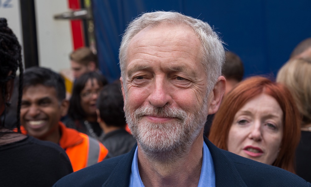 Jeremy Corbyn at a Refugees Welcome Here demo in London last month