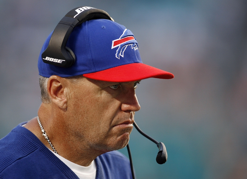 Sep 27 2015 Miami Gardens FL USA Buffalo Bills head coach Rex Ryan on the sidelines in the second half against the Miami Dolphins at Sun Life Stadium where Buffalo defeated the Dolphins 41-14. Mandatory Credit Andrew Innerarity-USA TODAY Sports