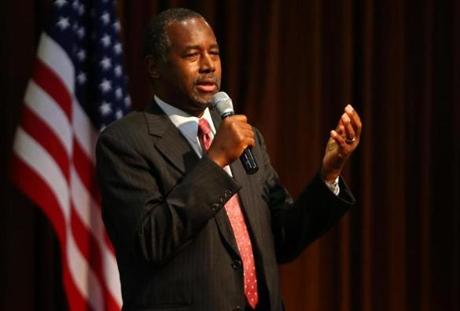 Dr. Ben Carson spoke at a retirement center in Exeter N.H. on Wednesday