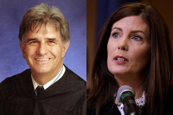 Judge Barry Feudale and Attorney General Kathleen Kane