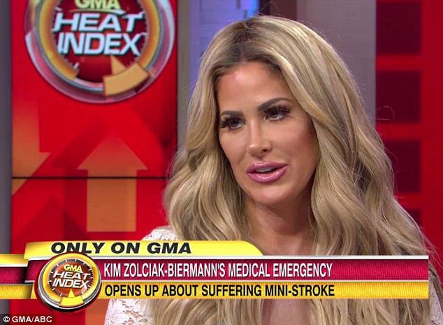 I have a hole in my heart that never closed: Kim Zolciak revealed on Good Morning America how her minor stroke two weeks ago uncovered a preexisting medical condition