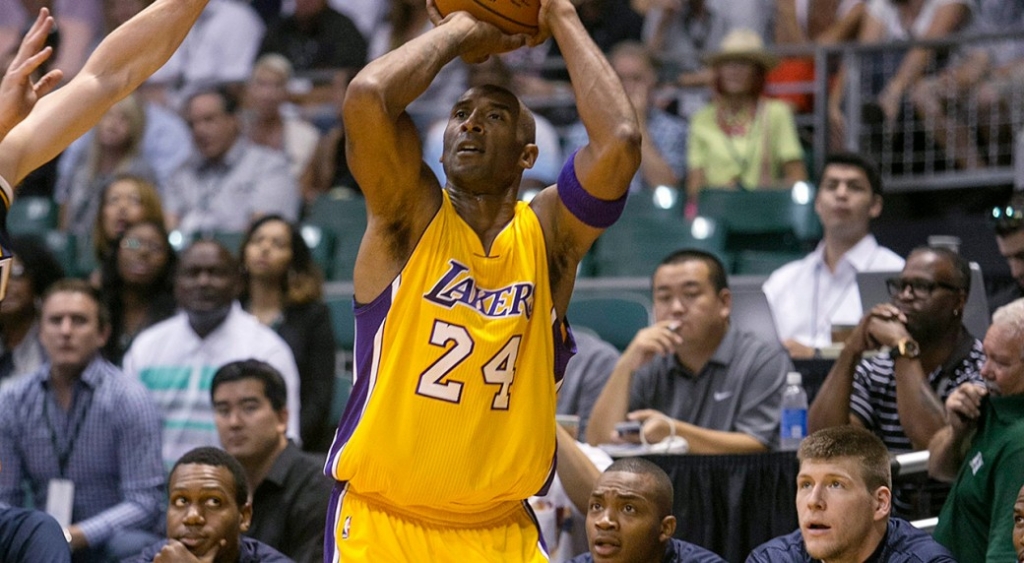 Los Angeles Lakers Kobe Bryant scored five points in his first appearance since undergoing surgery to repair a torn rotator cuff. The Lakers lost to the Utah Jazz 90-71 in a preseason game. AP