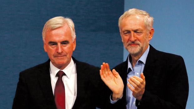 Britain's Labour Party Leader Jeremy Corbyn speaking at the annual Labour Party Conference in Brighton south east England