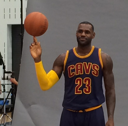 LeBron James at the 2015 Cavs media day